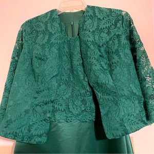 Dark green mother of the bride dress & jacket NWT